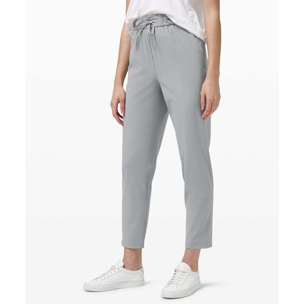 Lululemon Keep Moving Pant 7/8 High-Rise Rhino Grey EUC Size 8 Athleisure W5DFGS